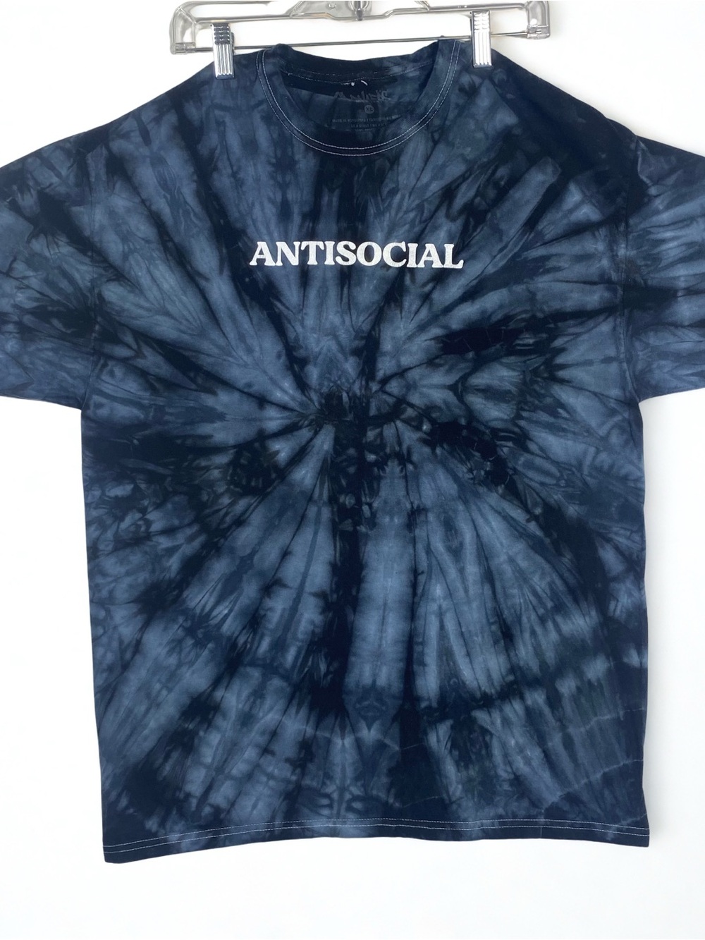 Spencer’s Black Tie-Dye “ANTISOCIAL”       T-Shirt